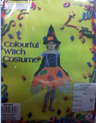 Costume - Colourful Witch (Child)