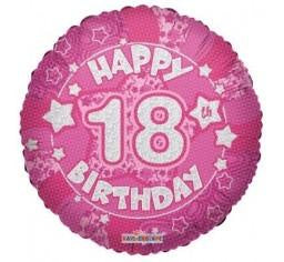 Foil Baloon 18" - Happy 18th Birthday Pink 18″/45cm Foil