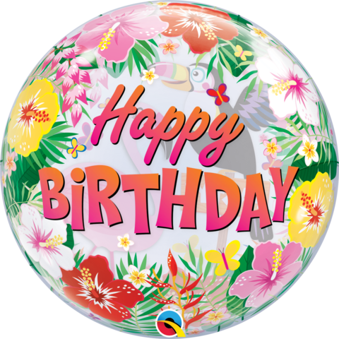 Bubble Balloon 22" - Tropical Birthday Party