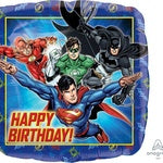 Foil Balloon 18" - Justice League Happy Birthday