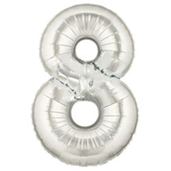 Foil Balloon Juniorloon - 8 Silver Air Filled Only