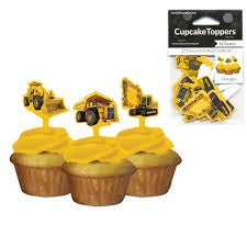 Cupcake Toppers - Construction Truck 12Pk