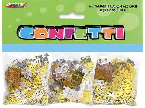 Confetti Scatters - Party Presents Gold and Silver (Pk3)
