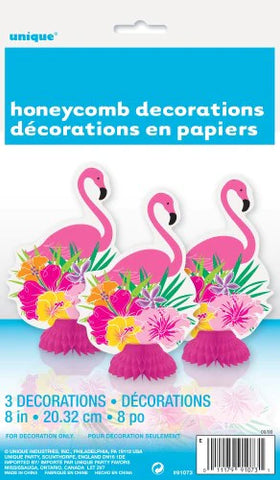 Honeycomb Centrepiece - Luau Party Flamingo