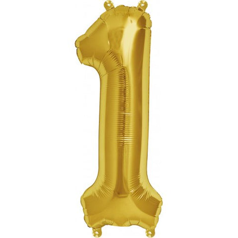 Foil Balloon Juniorloon - 1 Gold Air Filled Only