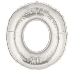 Foil Balloon Juniorloon - 0 Silver Air Filled Only
