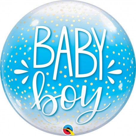 Bubble Ballloon 22" -Baby Boy Blue