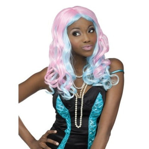 Wig - Ombre Curls (Pink w/Blue)