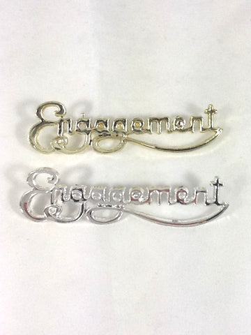 Cake - Engagement Plaque (Gold or Silver)