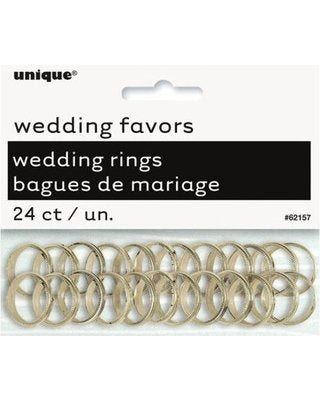 Gold Rings Wedding Favors /24Pcs