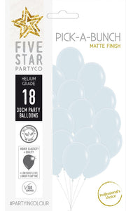 Latex Balloon 12" - Matte White 30cm Balloon 18pk