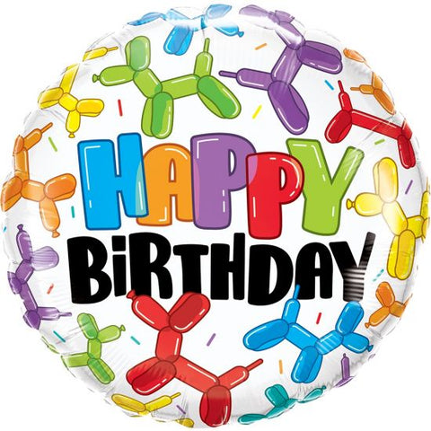 Foil Balloon 18" - Happy Birthday Balloon Dogs