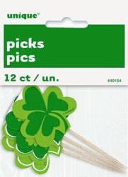 Toothpick Flag - St Patrick's Day Shamrock Pk 8