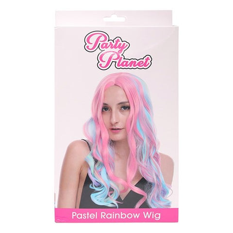 Wig - Long  Pastel Rainbow Wig