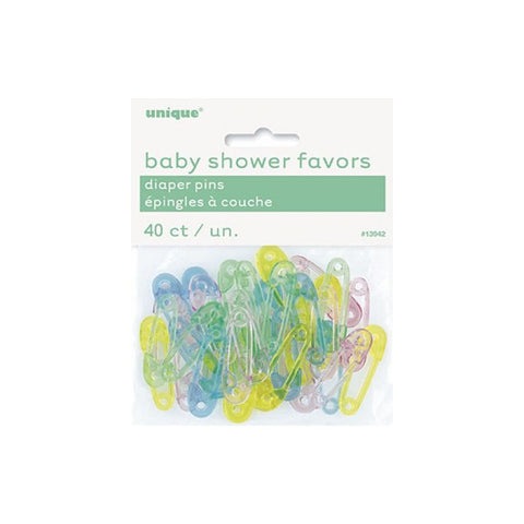 Safety Pins -Baby Shower Diaper Pins Assorted Pk24