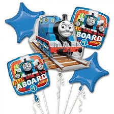 Foil Balloon Bouquet - Thomas & The Tank Engine All Aboard