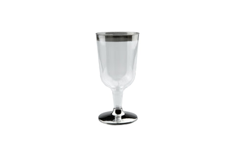 Wine Glasses - 200mL Wine Glass With Silver Rim