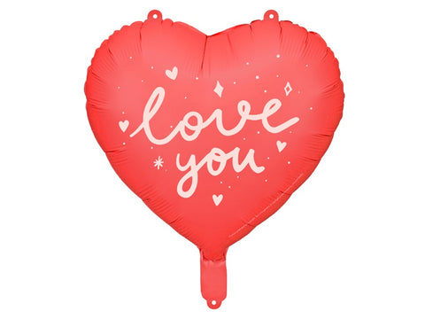 Foil Balloon 18" - Love You Red Heart Foil Balloon