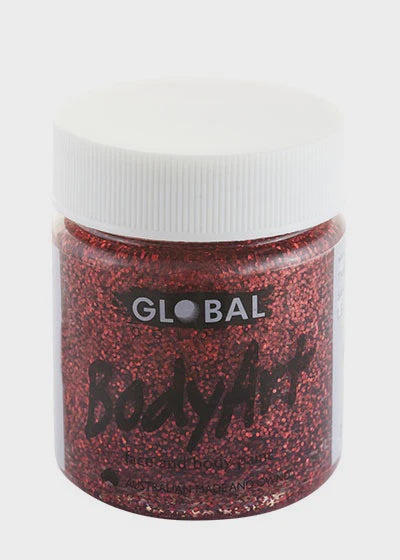 Face and Body Paint - Red Glitter 45ml