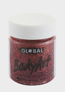 Face and Body Paint - Red Glitter 45ml