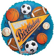 Foil Balloon 18" - Happy Birthday Sport