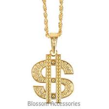 Necklace - Big Dollar Sign (Gold)