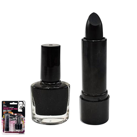 Black Lipstick and Nail Polish Set