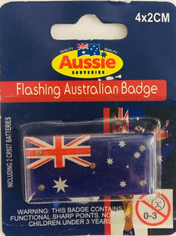 Badge - Flashing Australian 4x2 cm