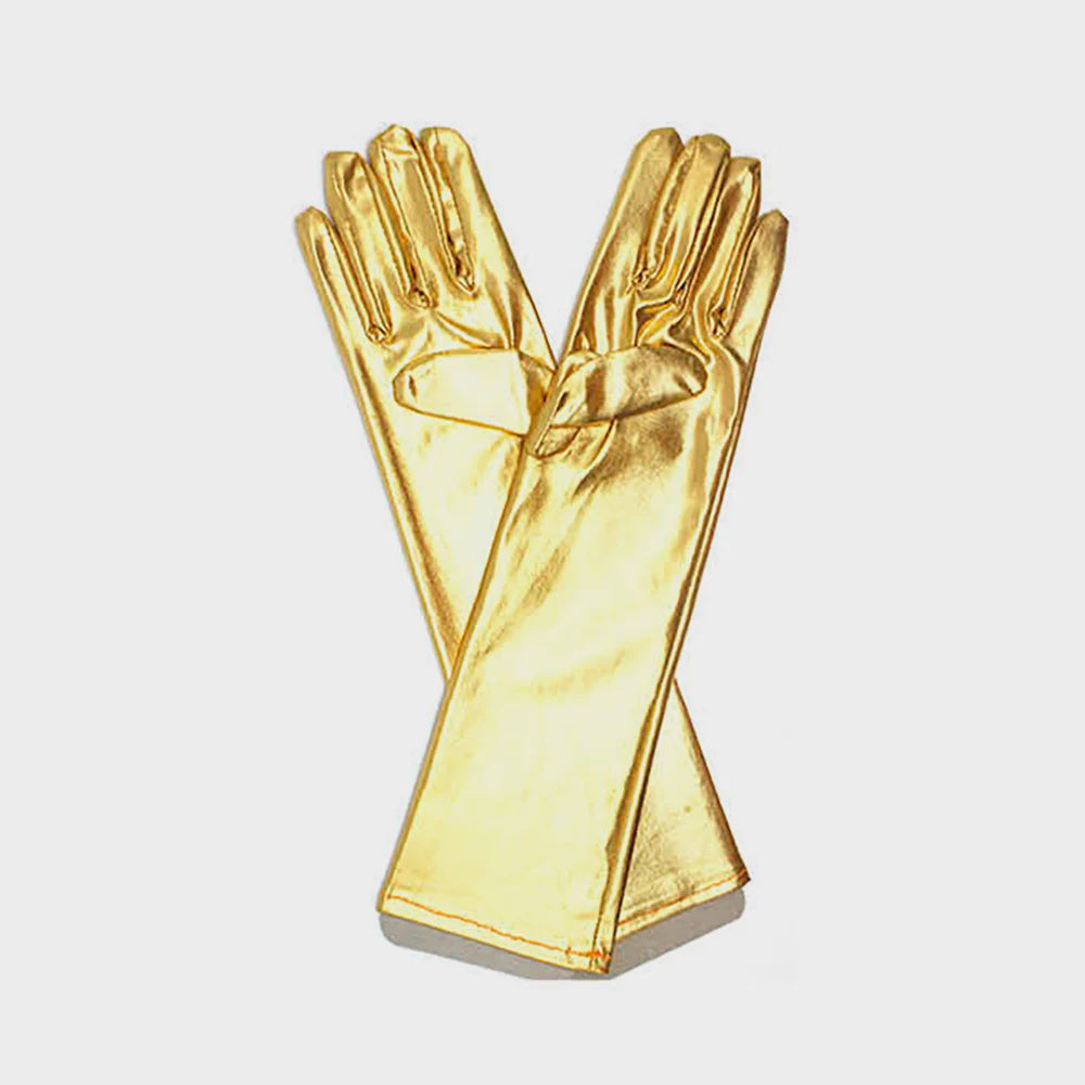 Metallic Gloves - Gold Long