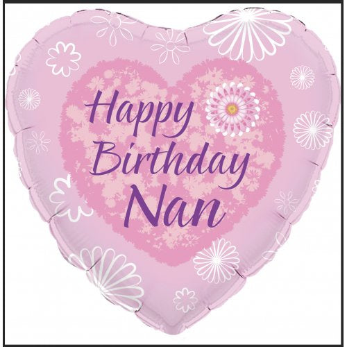 Foil Balloon 18" - Happy Birthday Nan