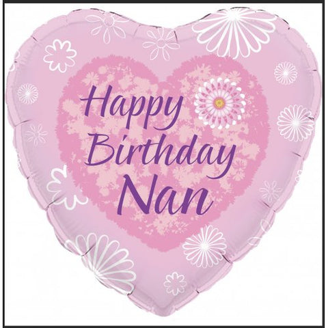 Foil Balloon 18" - Happy Birthday Nan