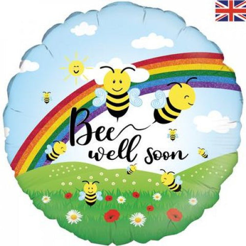 Foil Balloon 18" - Bee Well Soon Holographic