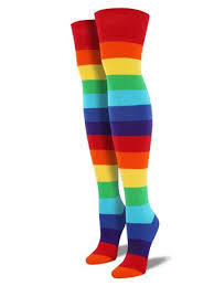 Over The Knee Socks - Rainbow