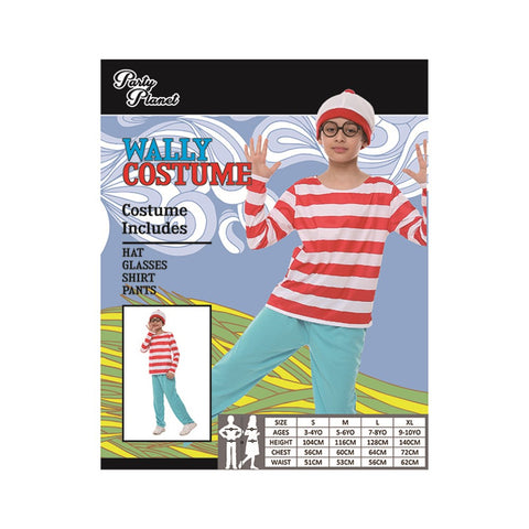 Costume - Wally Red and White Striped (Child)