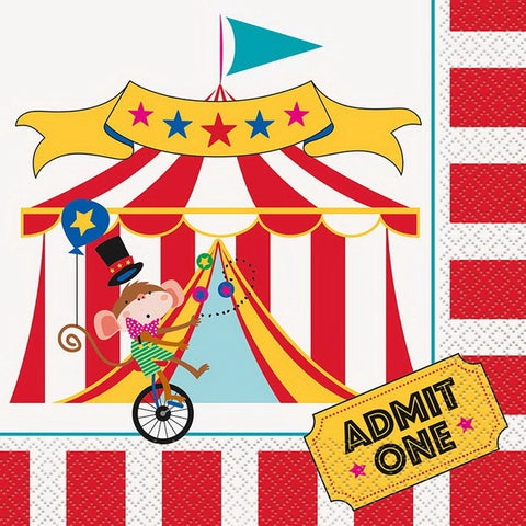 Lunch Napkin - Circus Carnival 16ct