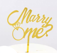 Cake Topper - Marry Me?