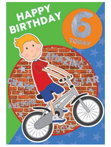 Birthday Card - 6th today
