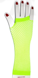 Fishnet Gloves - Neon Green (L)