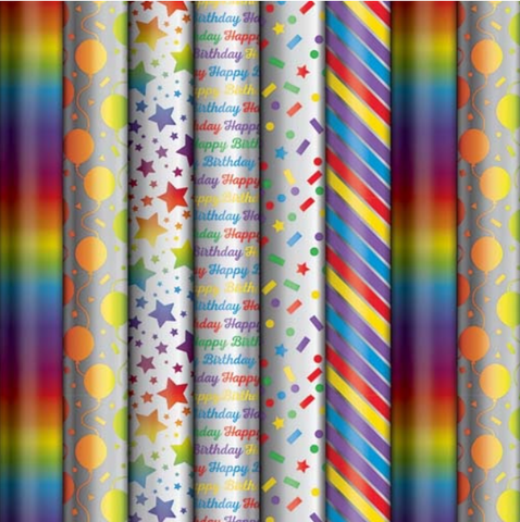 Warpping Paper - Foil Rainbow Print Roll 1.5m ( Pick Up Only )