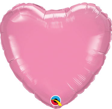 Foil Balloon 18" - Rose Pink Plain Heart Foil Balloon