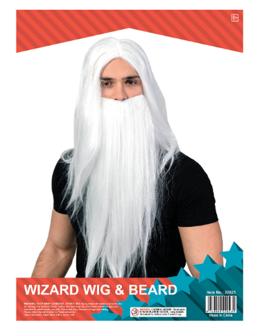 Wig - Wizard Wig and Beard Set