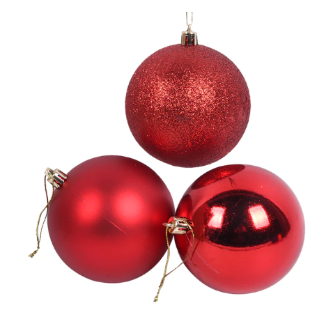 Christmas Baubles - Plum Red 5cm