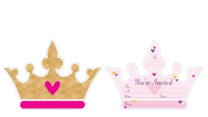 Invites - Princess Crown Party Invitations Pk8