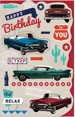 Birthday Card - Happy Birthday Cars
