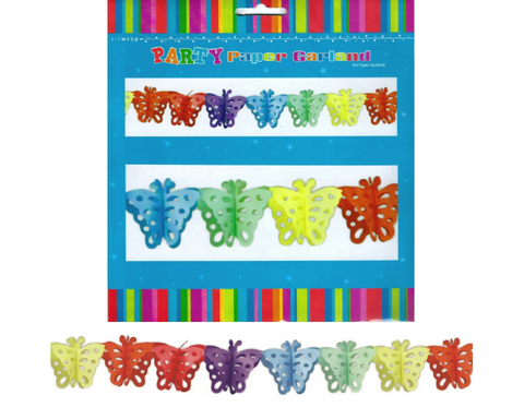 Paper Garland - Butterfly Rainbow Colour