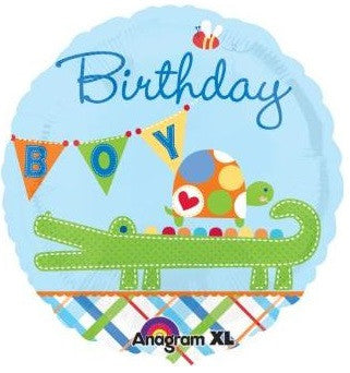 Foil Balloon 18" - Birthday Boy Alligator