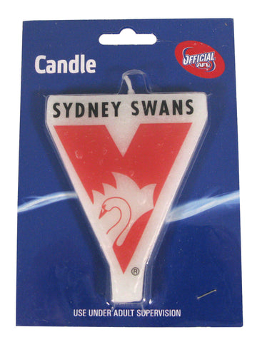 Candle Flat - Sydney Swans AFL Team Logo Birthday Candle