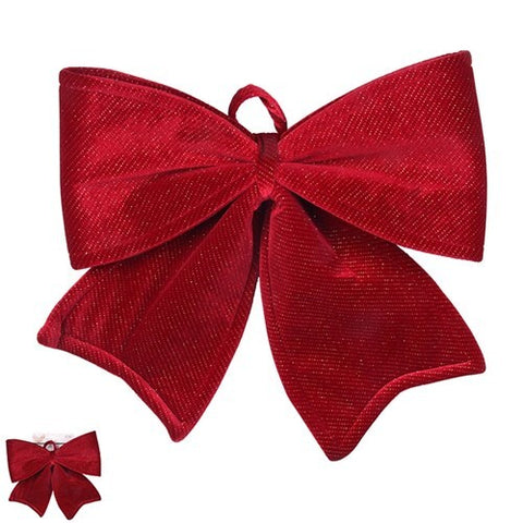 Christmas Bow - Red Velvet 40cm x 46cm