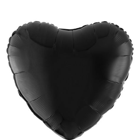Foil Balloon 18" - Heart (Black)