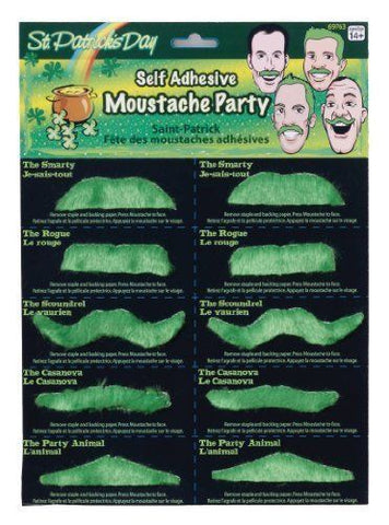 Moustaches - St Patrick's Day 10pk